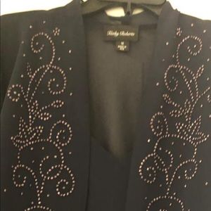 Kathy Roberts navy blue evening dress 2 piece